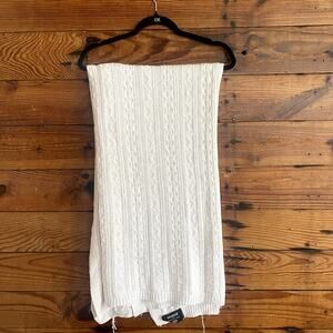 Restoration Hardware 525 White 100% Cotton Throw Blanket